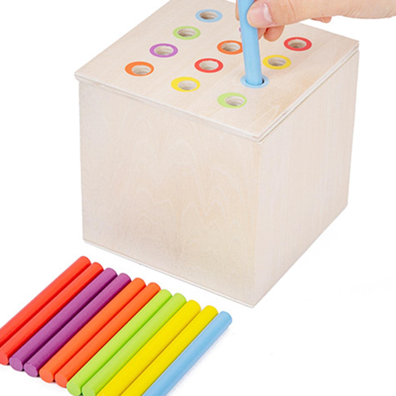 Qianly Set di Costruzioni in Legno, Fattoria, Frutteto E Mattoncini Fai-da-Te per Bambini Piccoli, Multicolore, Scatola di Intelligence 4 in 1