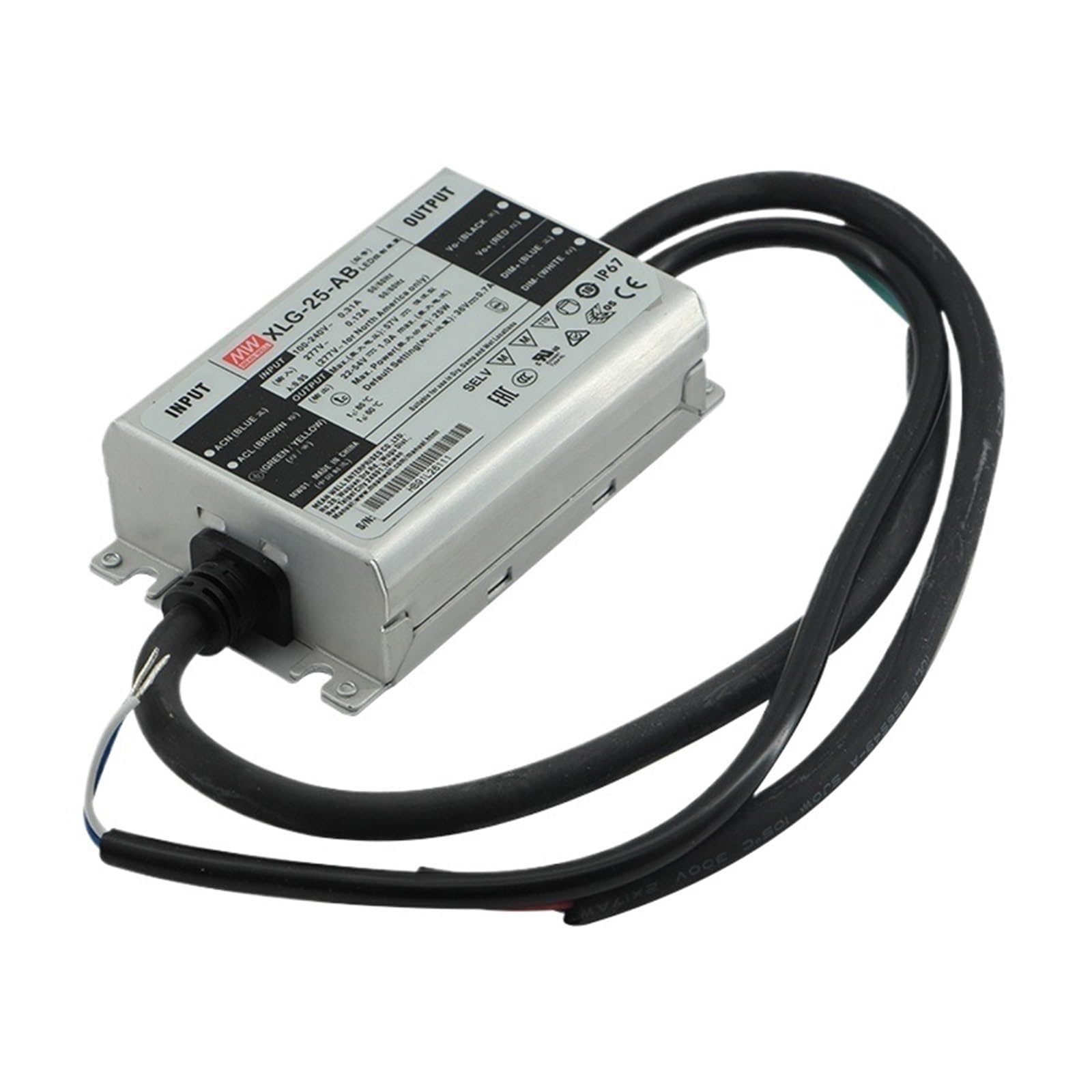 FCARUMIQP XLG-25-AB 25W Constant Power Mode Dimming LED Driver 700mA Supply Adjustable IP67