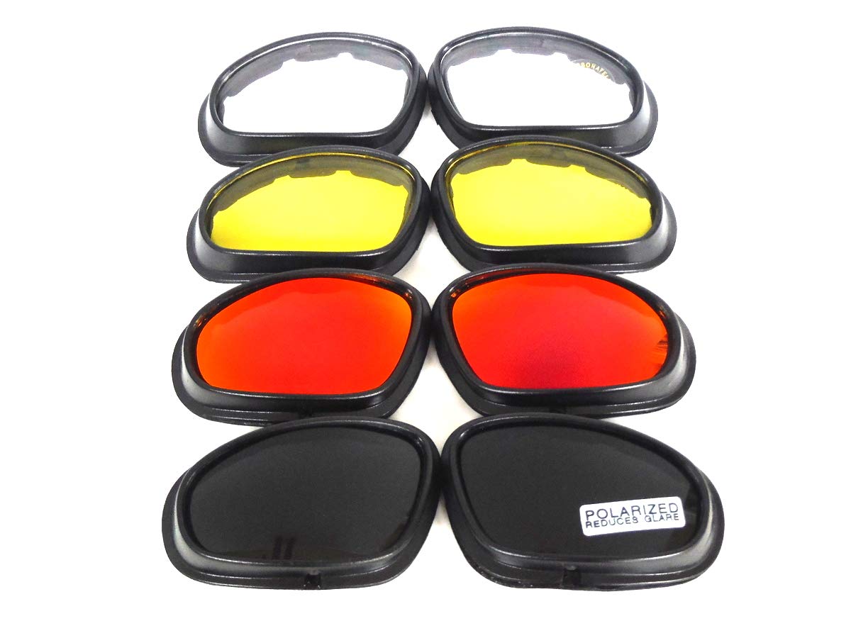 GALAXYLENSE Air Soft Sport Military Eye Protection Glasses - Baseball High Impact Resistant Sunglasses - Motorcycle Glasses - Provide Polarized UV Protection & Comfort - 4 Polycarbonate Lenses - Image 3