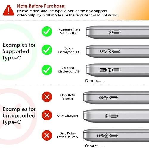 Miniatura 3 de WAVLINK Estación de acoplamiento USB C para MacBook Dell XPS 1315, Lenovo Yoga, portátiles HP, monitores USB C a HDMI dual para Windows, adaptador