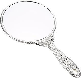 Espejo de mano retro para mujer, portátil, re...
