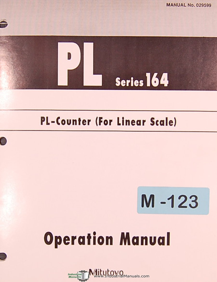 Mitutoyo PL Series 164, PLCoutner for Lineal Scale, Installation