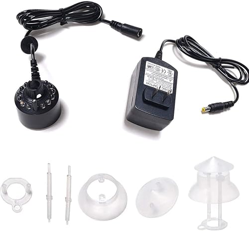 Miniatura 8 de Máquina de niebla, 12 LED Mister Forgger con protector contra salpicaduras, máquina de niebla de gran capacidad para decoración navideña