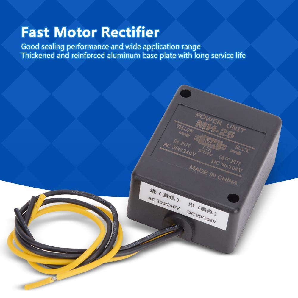 Redresseur de frein moteur, redresseur de régulateur de bloc d'alimentation 1.2A 50Hz/60Hz, redresseur de frein moteur de haute qualité, entrée AC200V/240V Sortie DC90V/108V
