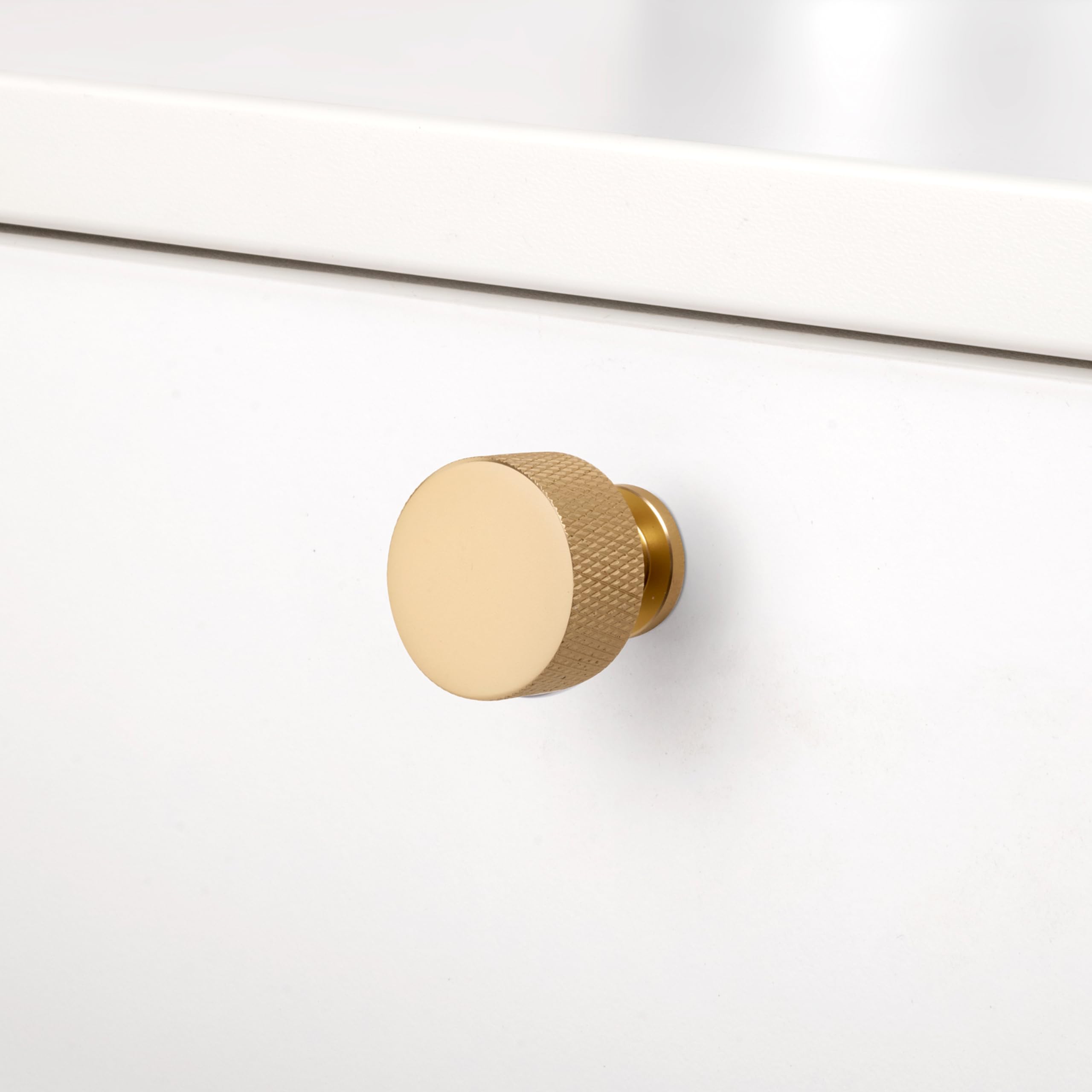 Emuca - Lot de 10 Furniture knobs, Diameter 30mm, Aluminium, Gold, 10 unidades - Image 2