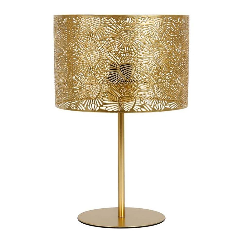 Ostaria 36165 Lampe à poser en Métal ajouré 'Corazon' Extérieur et Intérieur Dorée - Douille E27 à vis - Dim : D22xH35cm - luminaire modèle Corazon doré