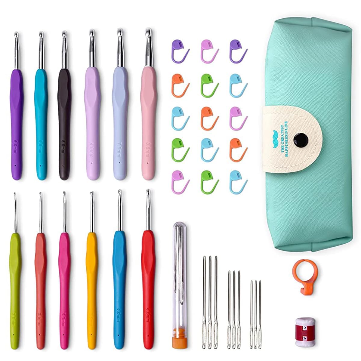 ZANOTTRA 41pcs Crochet Kit Set | 12 Size Crochet Hooks Set | Ergonomic Soft Grip Crochet Hooks | Large Crochet Needle with Storage Case| Crochet Needles Knitting Kit | Crochet Needle Kit for Beginners-image-43