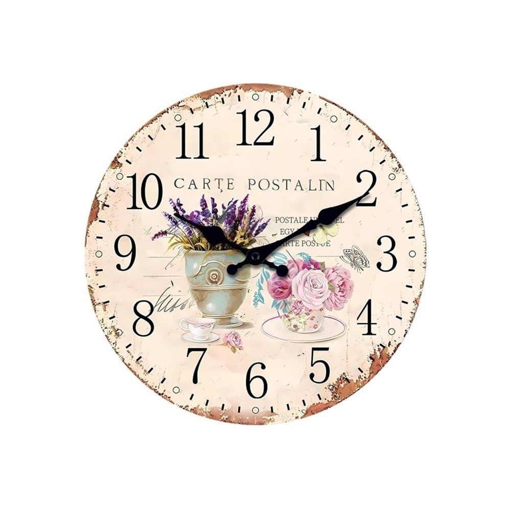 J9V4G6S3B5 Analogue Wall Clock Home Use No Punching Silent Decoration Clock Modern Simple Restaurant Creative Hanging on The Wall (Without Battery) for Room Decoration(10 Inch)