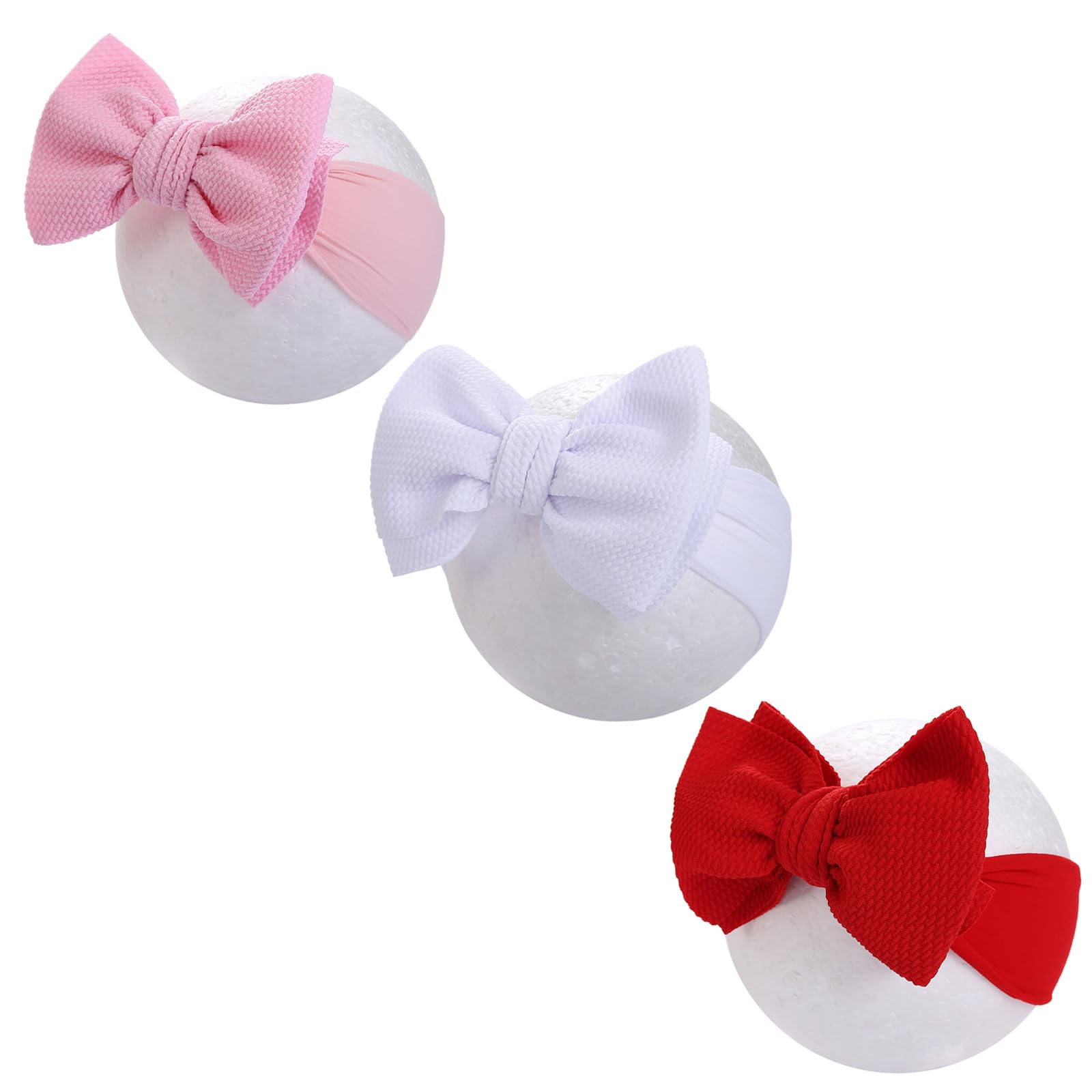Große Schleifen für Babys, Mädchen, dehnbare Nylon-Stirnbänder, übergroße Haarschleifen, große Haarbänder, Haarschmuck für Neugeborene, Kleinkinder, Kinder