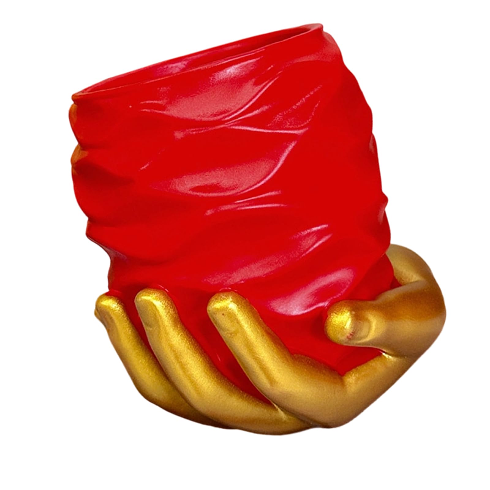 HDOYTXXM Unique Hand Holding Heart Resin Pen Holder Large Capacity Stable Base Desk Stable Pencil Cup