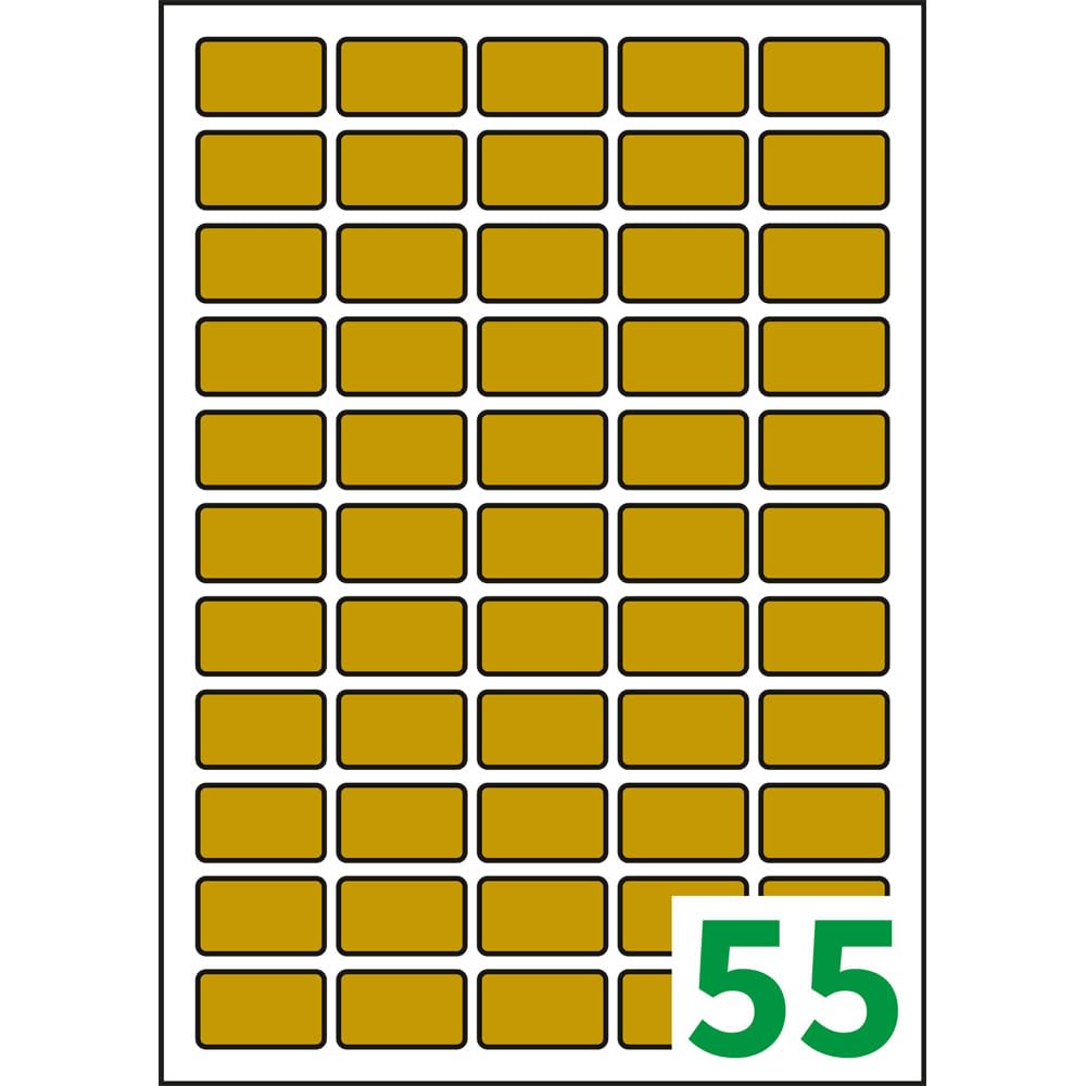 Tico Italia GL4-3622 Etiketten, satiniert, 36 x 22 mm, goldfarben