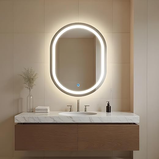 Amazon Basics LED Wall-Mounted Mirror 24 Inch