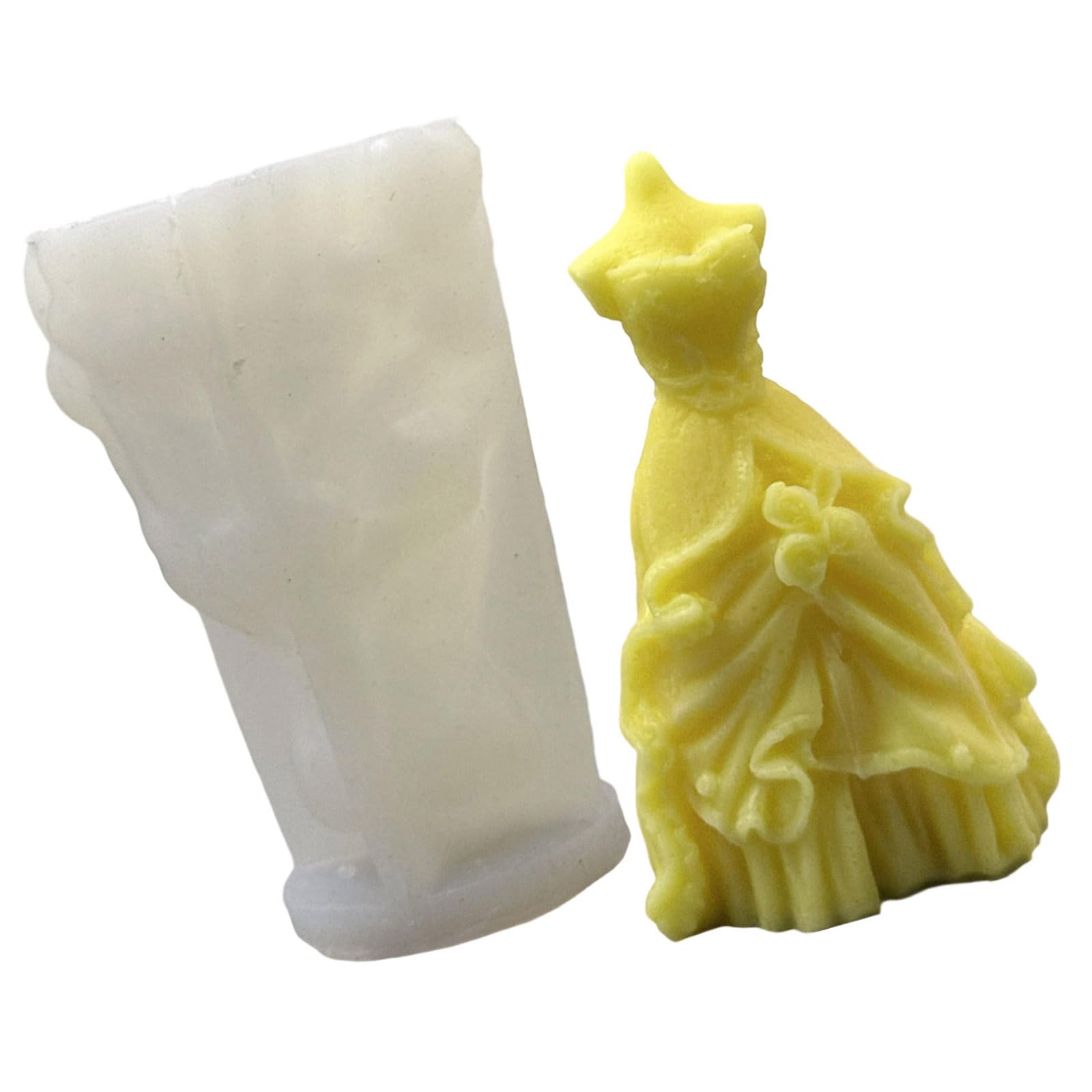 Lerpwige Wedding Dress Molds Casting Epoxy Resin Ornament Plasters Princess Dresses Silicone Wedding Dress Silicone Ornament Epoxy Resin