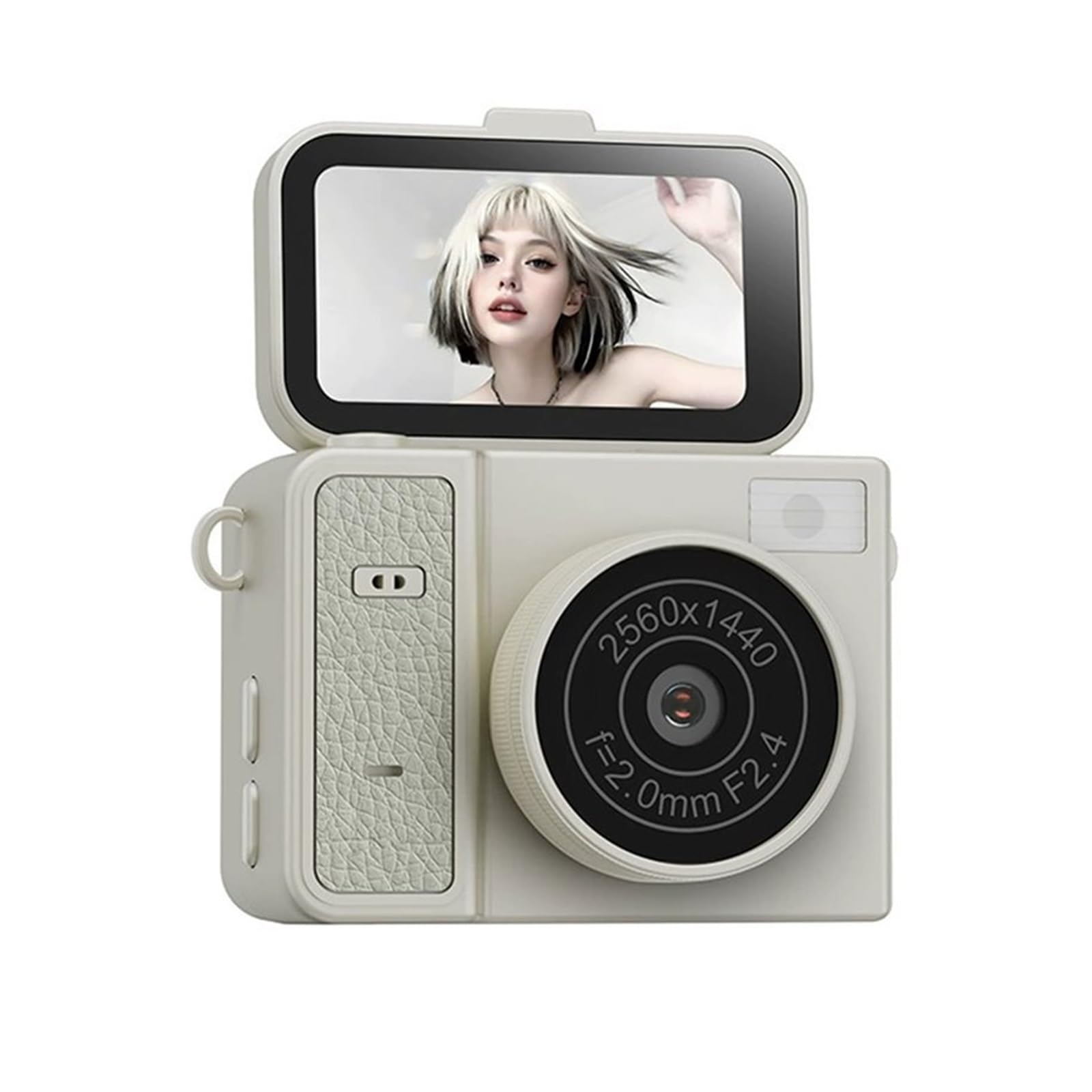 2K Retro Thumb Keychain Camera with 1.47" Flip Screen | Ultra Mini Portable Flip Display Action Camcorder Video Recorder(Gray)-picture-12