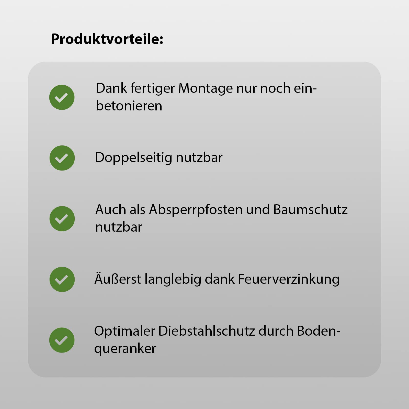 TRUTZHOLM Fahrradanlehnbügel zum Einbetonieren Fahrradständer Anlehnbügel Anlehnständer Poller Ständer feuerverzinkt Fahrradständer Fahrrad Ständer Rad Baumschutzbügel