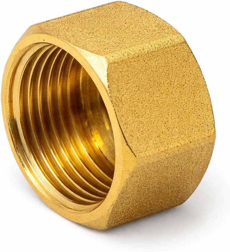 Yellow Brass 3/4" Female Plug - Plumbing & Heating Fitting - Lemag srl