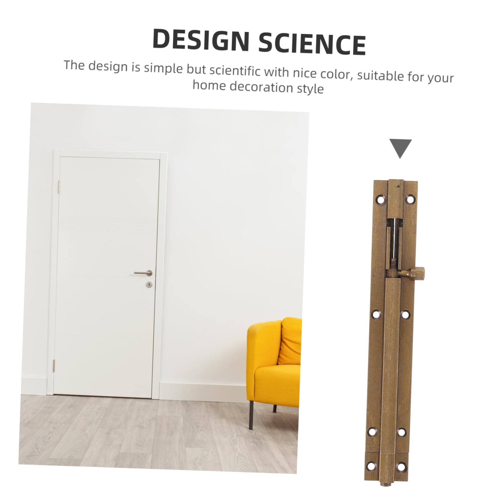 OSALADI 3pezzi Serratura Scorrevole Rame Antico Chiusura Per Porte e Finestre Sicurezza Per Interni Ed Esterni Design Elegante e Resistente Facile Installazione e Massima Durata