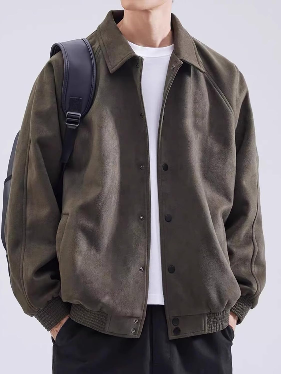 GUOYUXIAO Men's Jacket Male's Retro Workwear Slim Coat