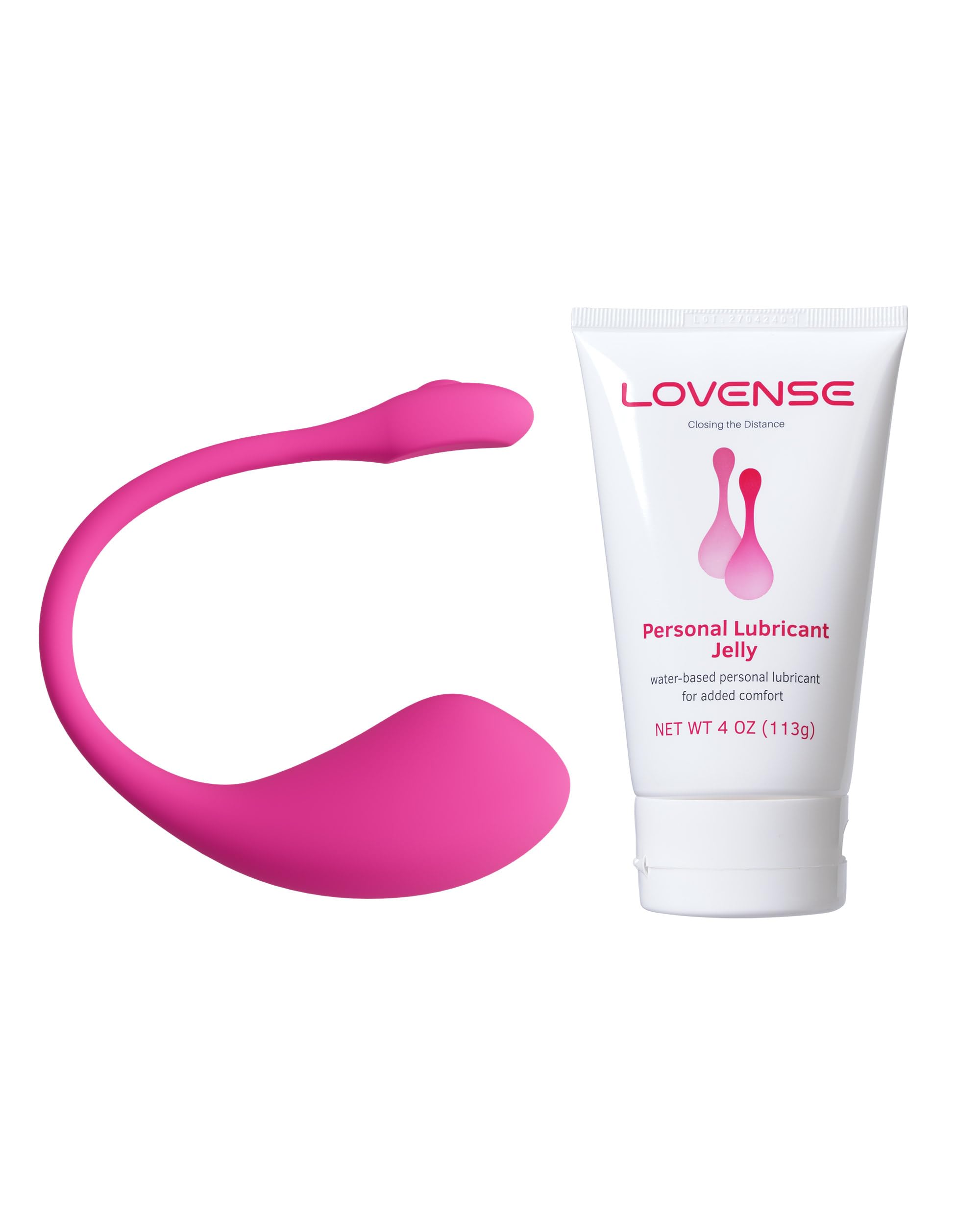 LOVENSE Lush 2 G-spot Bullet Vibrator for Women + LOVENSE Personal Lubricant Privacy Water-Based lube Non-Sticky Lubrication for Men, Women and Couples