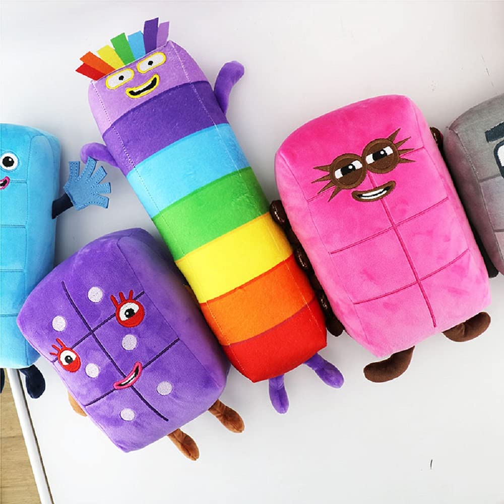 9.4in Numberblocks Plush Toys, 10pcs Numberblocks Stuffed Toy Anime Numberblocks Plushie
