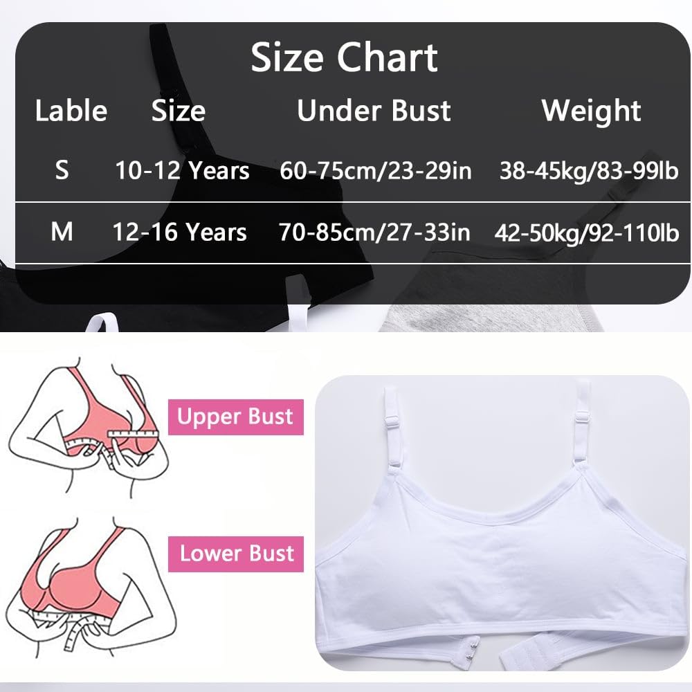 Nastoletnie dziewczęce biustonosze treningowe bezprzewodowa lekka wyściełana bielizna sportowa kamizelka wiązana na szyi Bralettes z regulowanym paskiem dla dzieci w wieku 10-16 lat