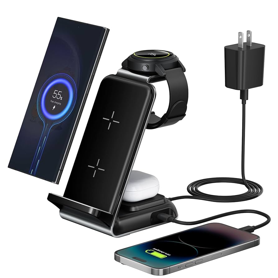 Galaxy - GALAXY wireless charger ＆Buds2 Amazon.com: Wireless Charging Station for Samsung - Fast