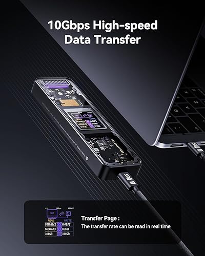 Miniatura 6 de DOCKCASE Edición Explorer Carcasa M.2 NVMe SSD, Soporta 10s PLP Previene Pérdida de Datos de Escritura, USB 3.2 Gen 2 Tipo-C (10 Gbps), se adapta a