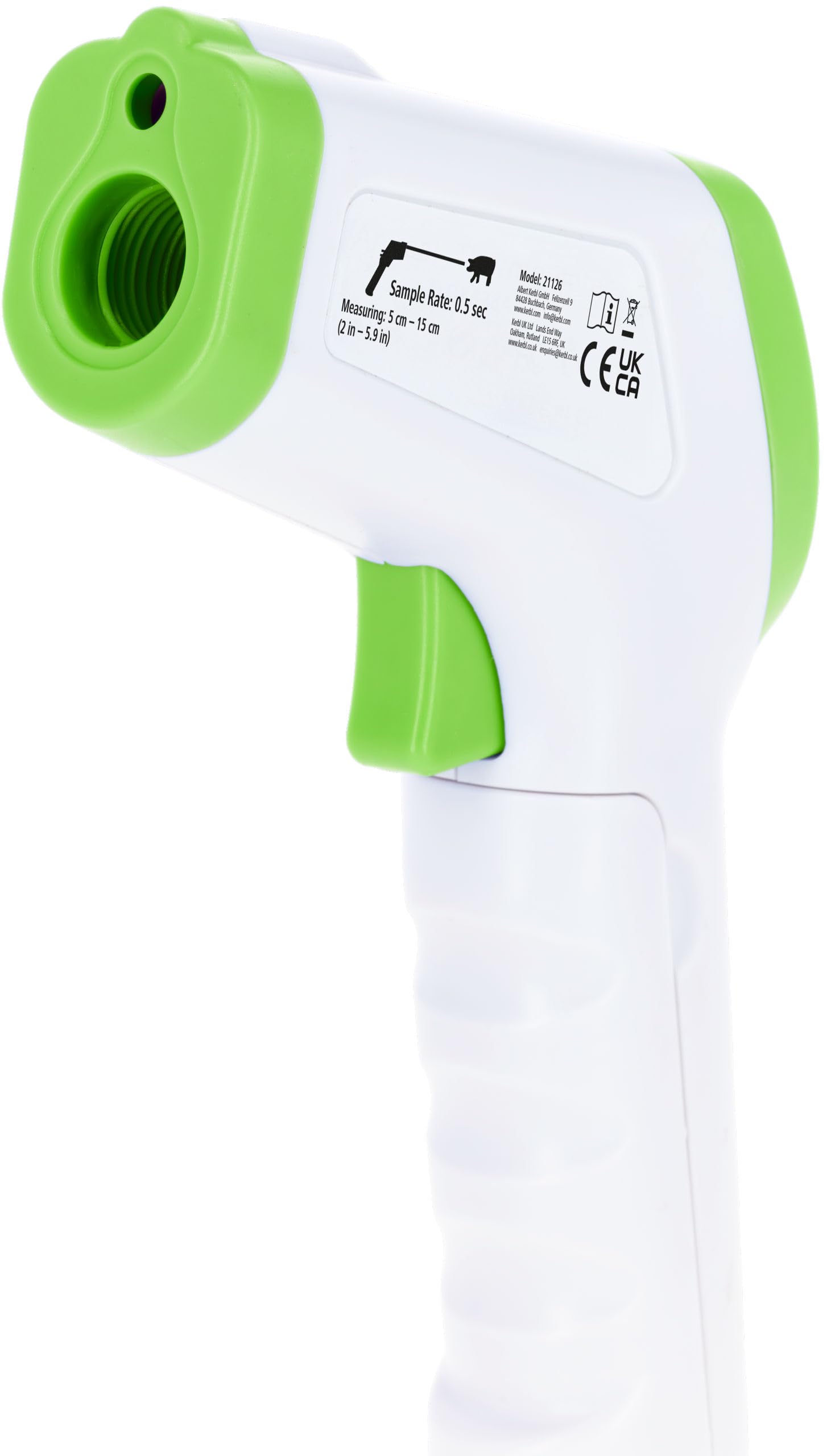 Kerbl Infrarot-Thermometer, Digital-Thermometer, 142g, 3 Modi für Mensch, Tier und Objekte, berührungslos, ideal für Reihenmessungen
