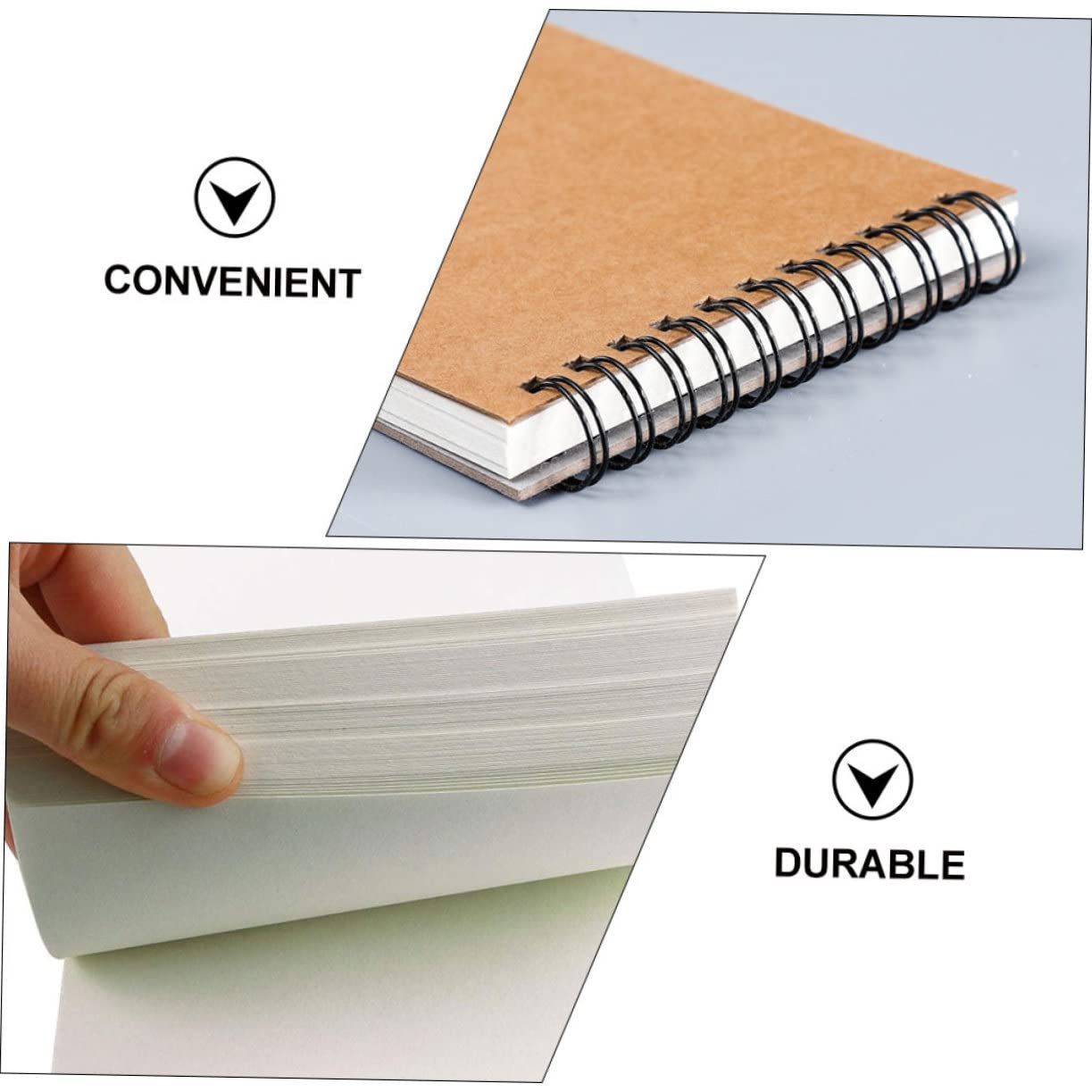 Cahier à Spirale A4 Dessin 2pcs pour Jeunes, Présent Rentrée