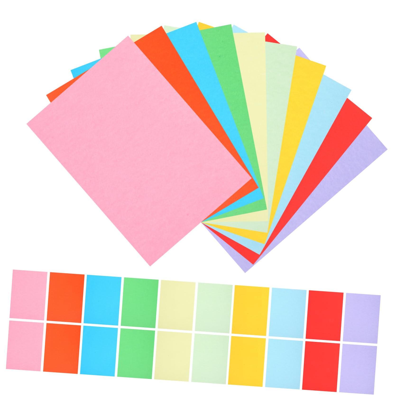 Sewroro 3 Pack Papier Couleur Teintes Papier Photocopie Lisse pour Bureau École Origami et