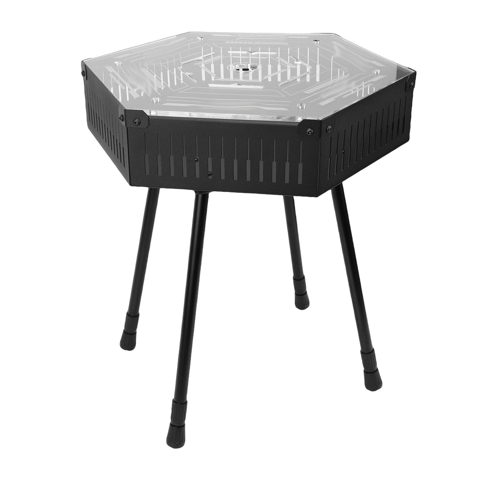 Table de camping pliante avec plateau acrylique de 8L réglable Syrisora
