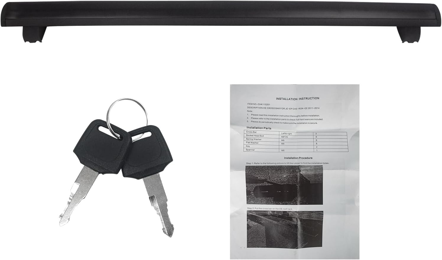 Heavy Duty 260lbs Lockable Roof Rack Cross Bars Compatible with Jeep Grand Cherokee 2011-2021 (with Grooved Side Rails),Roof Rails Crossbars Rooftop Cargo Bars