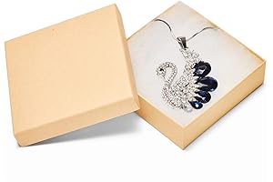 MESHA Jewelry Gift Boxes 3.5x3.5x1" 40 Pack Small Brown Jewelry Boxes Packaging...