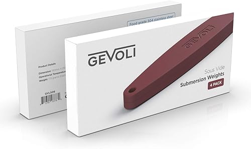 Miniatura 5 de Gevoli Sous Vide Weights, 4 Pack (Stain-Proof) Immersion Cooker Bag Weights - Improved Food Submersion vs Racks - Safe Food Grade BPA Free Silicone