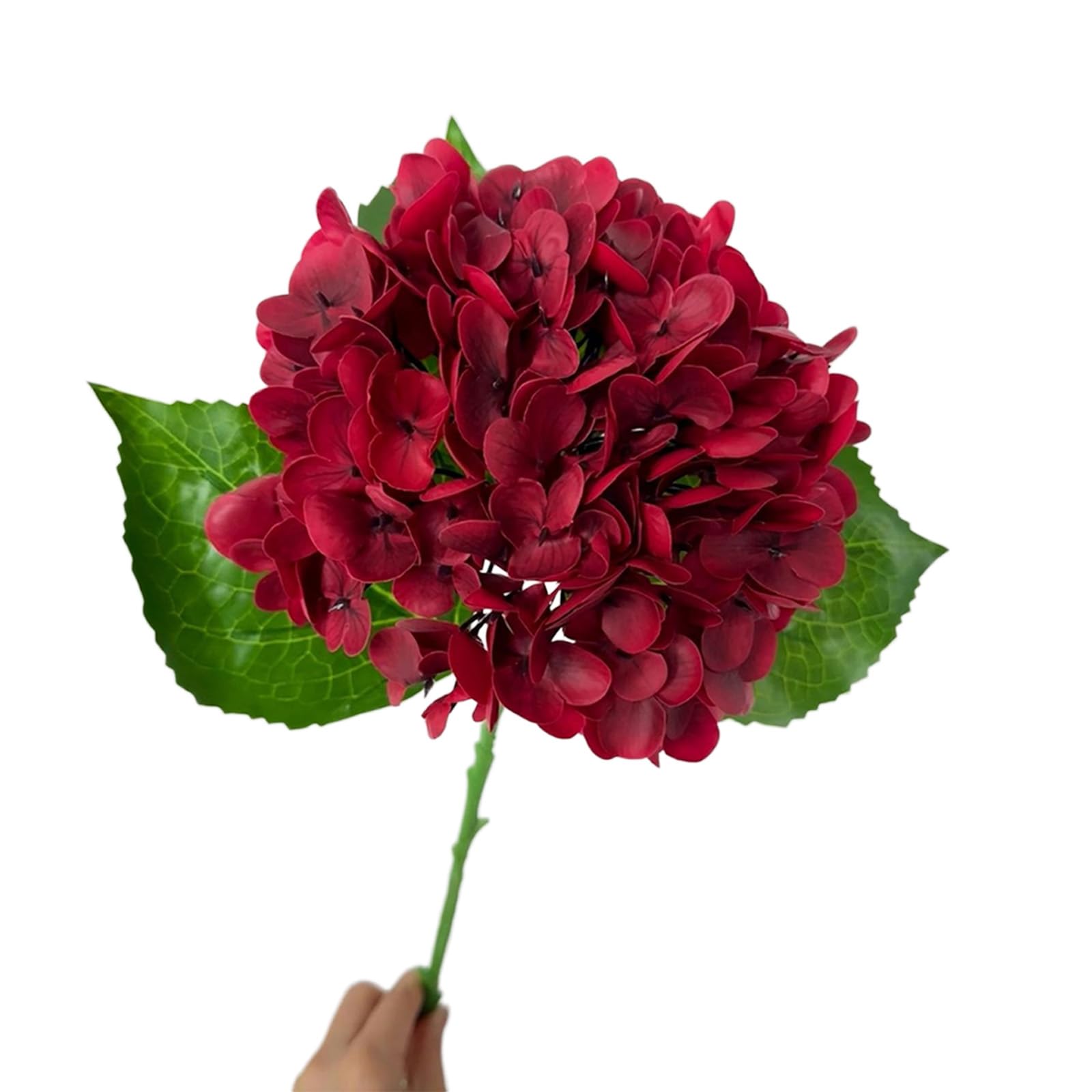 ZBIianxer Realistic Simulation Silk Hortensia Flower Fade Resistant Artificial Flower for Wedding Tabletop Centerpieces Simple Faux