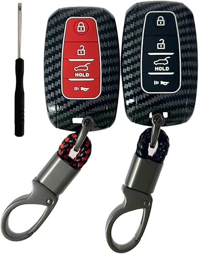 REPROTECTING Funda de plástico ABS de goma de silicona compatible con (4 botones) 2013-2018 Kia Forte Forte Koup NIRO Optima Rio Sorento Soul