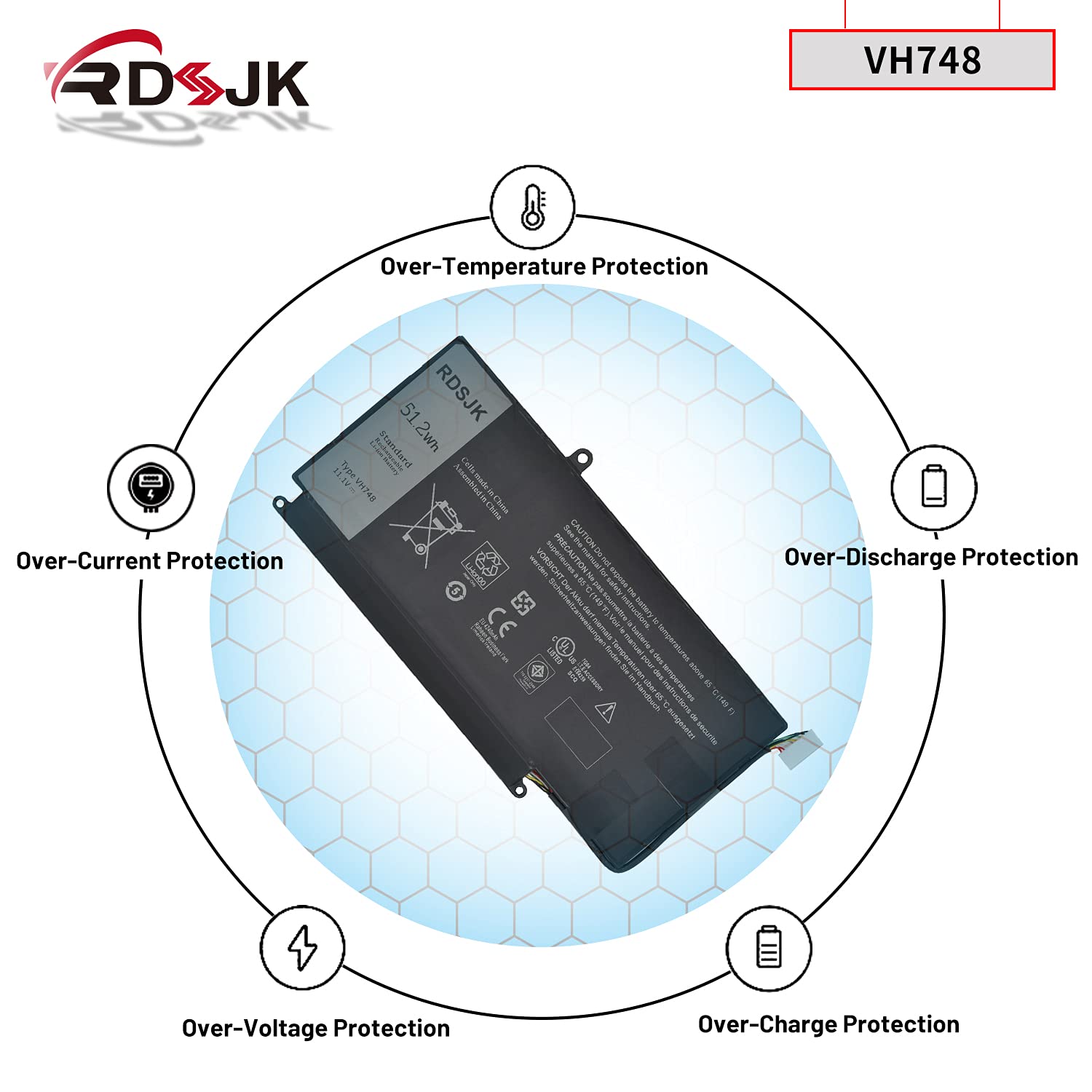 Amazon.com: RDSJ VH748 Laptop Battery for Dell Inspiron 14 5439
