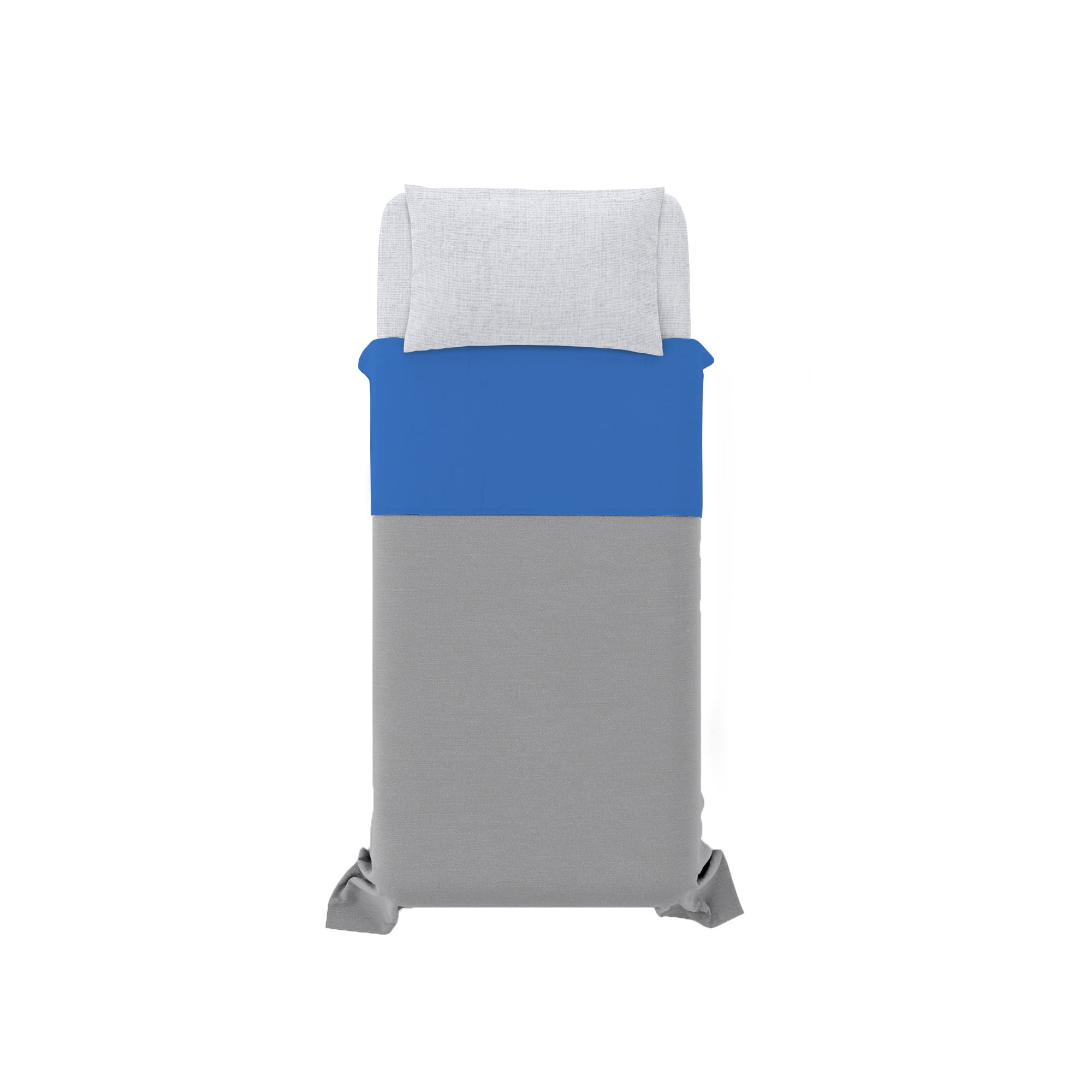 Italian Bed Linen TRENDY CHIC 100% Cotton Bedding Set, Single, Royal - Image 2