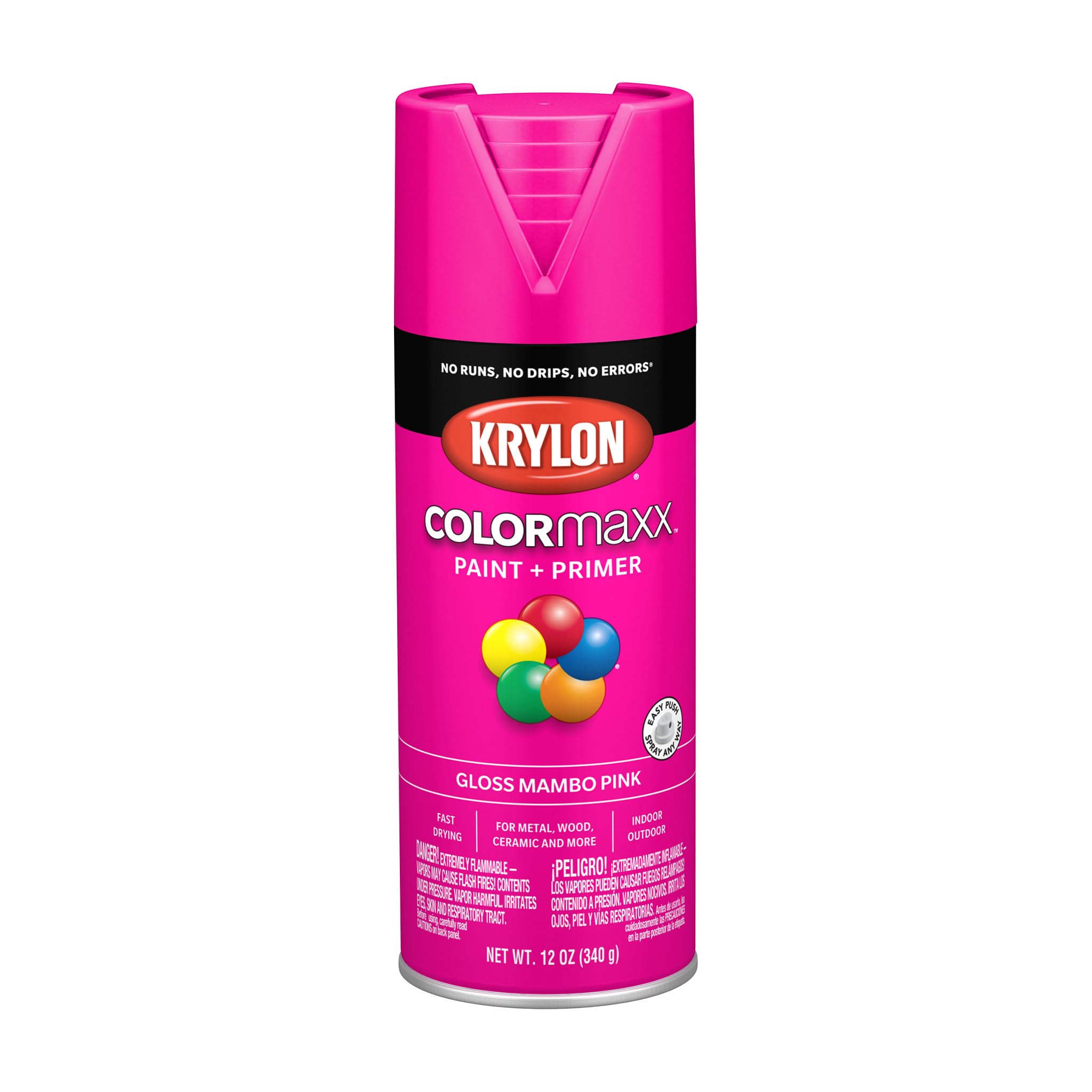 Krylon K05528007 COLORmaxx Spray Paint and Primer for Indoor