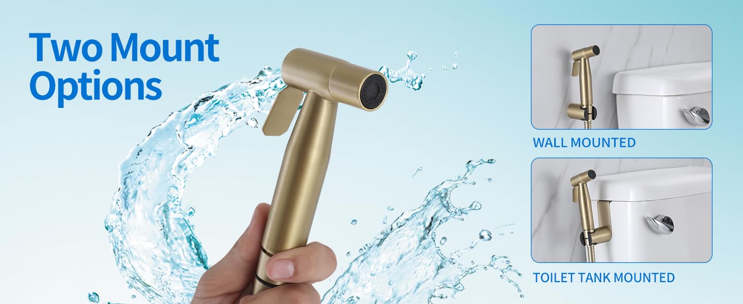 Black Bidet Sprayer For Toilet, Handheld Shower Kit, Easy-to-Install