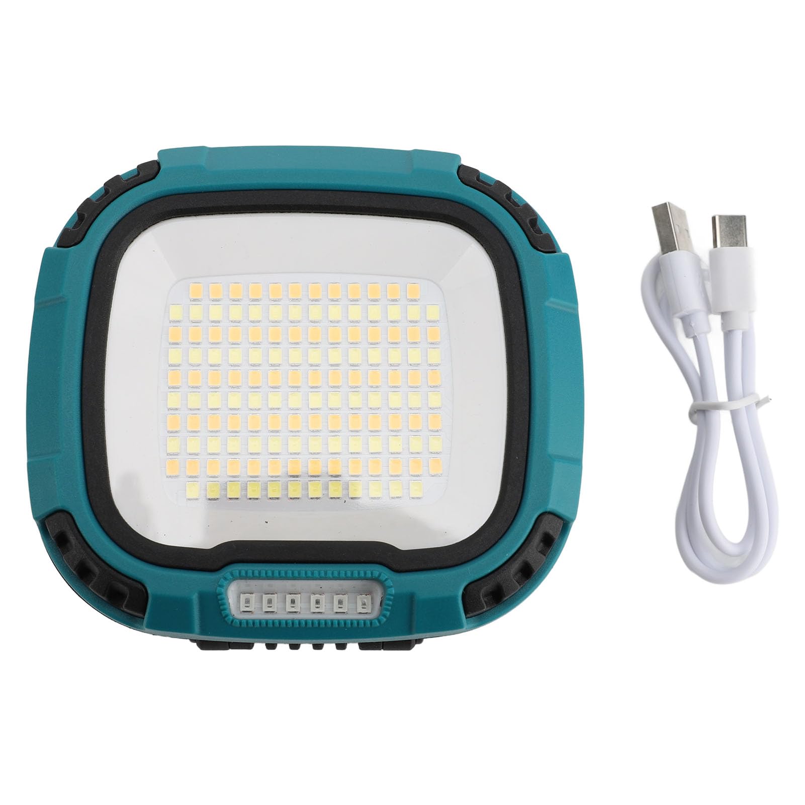 Portable COB Work Light,Rechargeable Camping Lamp with Magnetic Base Hooks for Outdoor Use Phone Charging