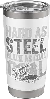 Coal Miner Underground Mining Hard Hat Worker Fossil Fuel Stainless Steel Insulated Tumbler