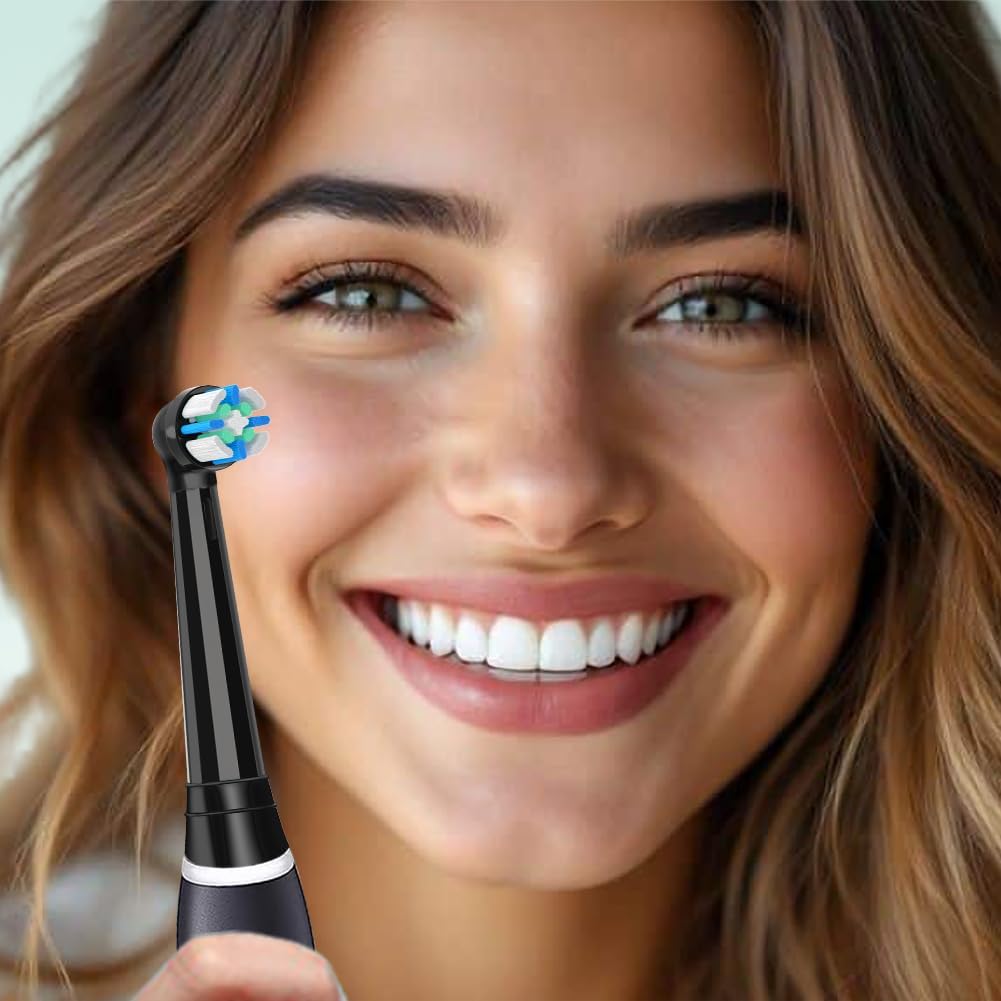iO Replacement Heads Compatible with Oral B iO,iO Series Electric Toothbrush Heads Compatible with Oral B iO 2/3/4/5/6/7/8/9/10,Gentle-on-Gums Design for a Pleasantly Smooth Brushing Experience,Black