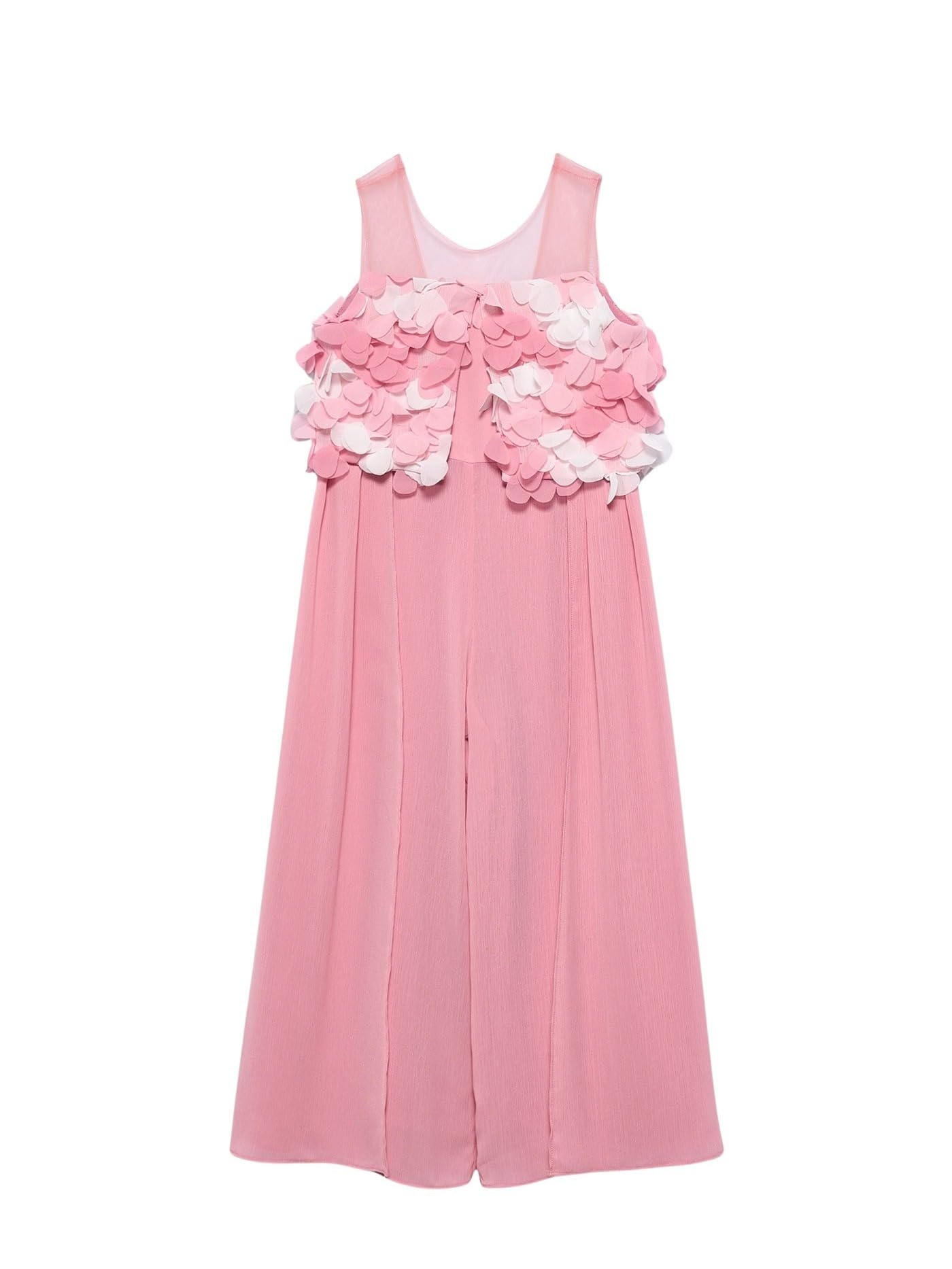 Abel & Lula Tuta lunga chiffon fiori 3d per Bambine e ragazze Orchidea