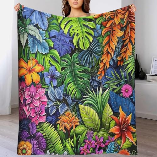 Plaid toutes saisons art jungle couverture microfibre premium - 4