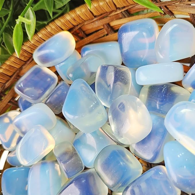 Image of Crystal Opalite Tumble Stone |50 gm Tumbled Gemstones | Reiki Healing Stones | Home Decor Pebbles | Aquarium Gravel | Garden & Table Decor