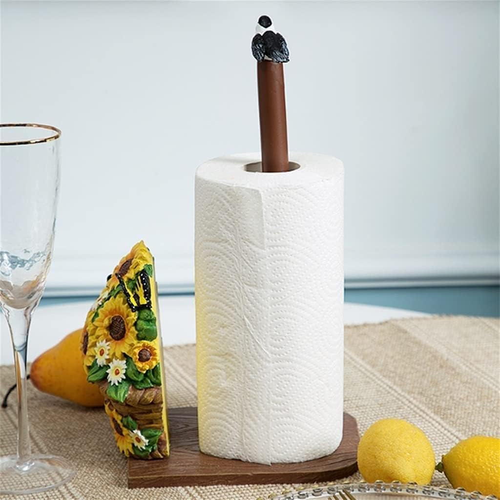 Paper Towel Dispenser Paper Towel Dispenser, Sunflower Decorative Tissue Holder, Resin Craft Toilet Tissue Holder, Tissue Dispenser, Paper Holder High Capacity