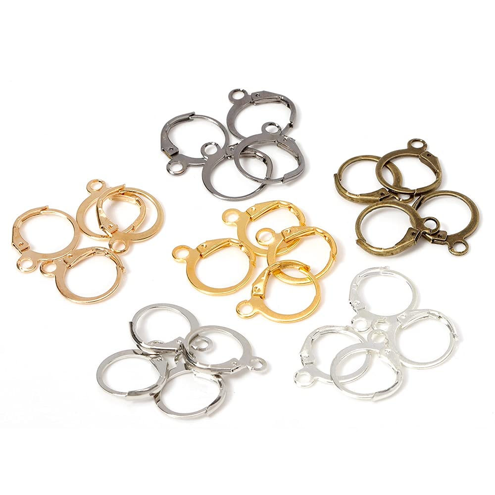 Ganci per orecchini semplici riempiti in oro 14 kt, con filo francese