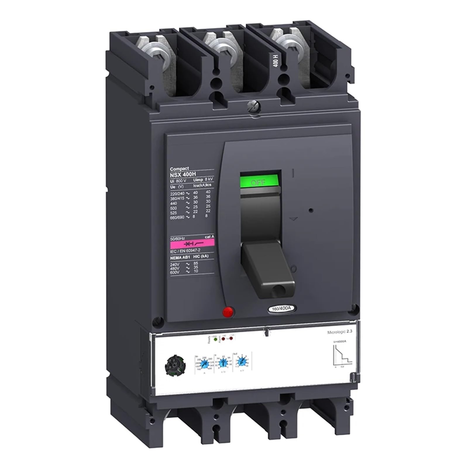 Interruptor automático de caja moldeada NSX400H TZUFA 400A 1