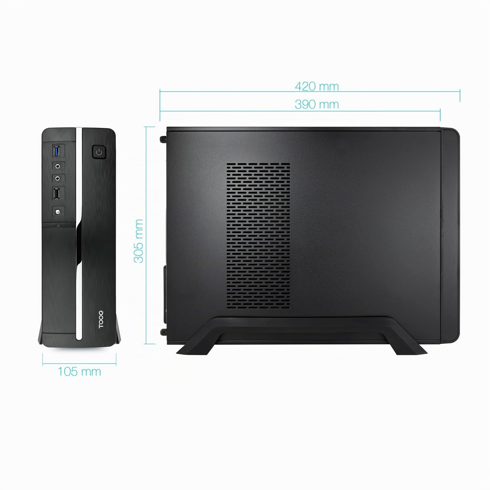 Tooq TQC-3005U3 - Caja De Ordenador (Usb 3.0, 500 W), Color Negro